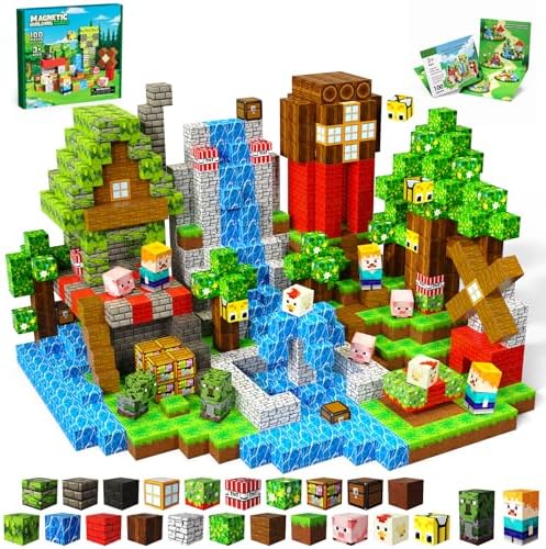 Magnetic Blocks, 100PCS Toys Building Cube Birthday Gifts for Kids by SSAWER