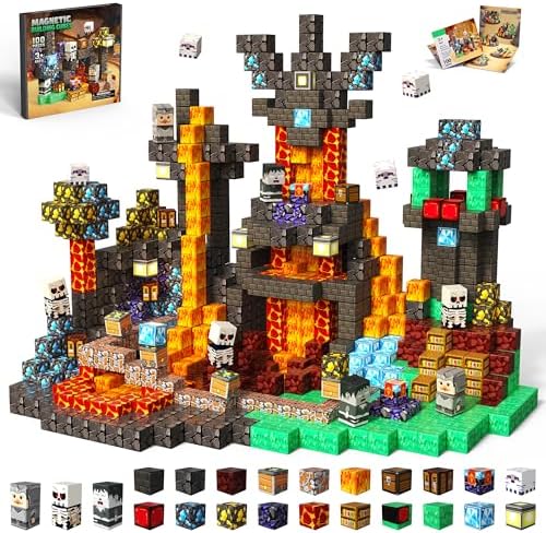 Magnetic Blocks, 100PCS Toys Building Cube Birthday Gifts for Kids by SSAWER