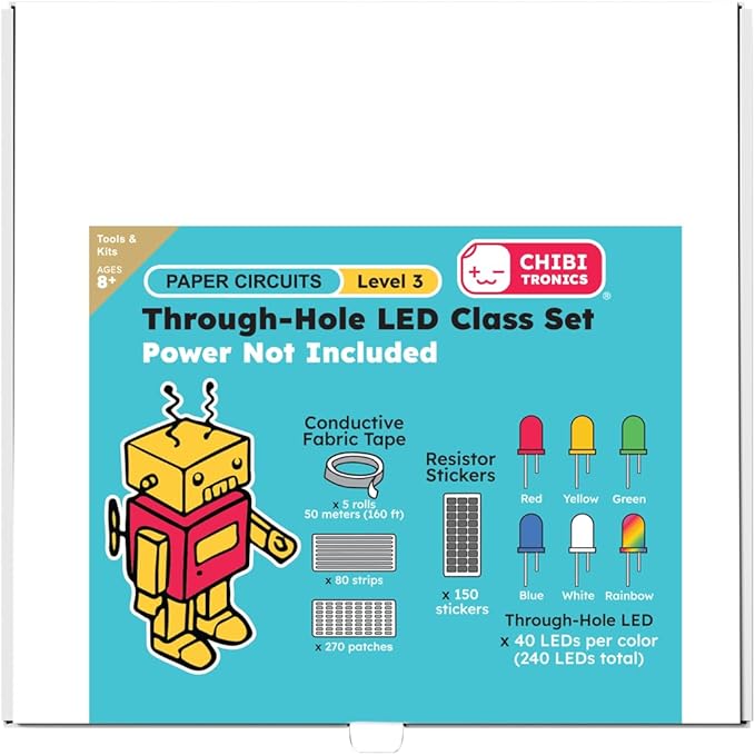 Through-Hole LED Class Set (Power NOT Included) 40 Students - Paper Circuits Level 3
