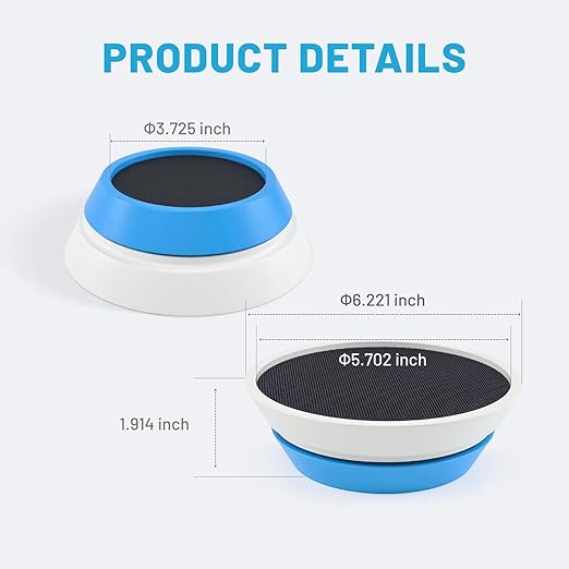 Manual Petri Dish Revolving Table 60-150mm Plastic Glass Petri Dishes Spreader Turn Table Culture Dishes Coater Turntable for Lab Science Experiment Agar Spread-Plate Operation
