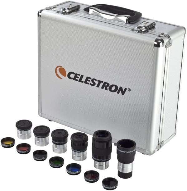Celestron - NexStar 6SE Telescope - Computerized Telescope & NexYZ – 3–Axis Universal Smartphone Adapter for Telescope & 1.25” Eyepiece and Filter Accessory Kit – 14 Piece