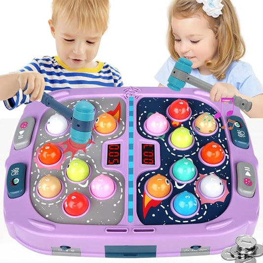 ANNKIE Whack Game Mole for Kids, Toys for 3 4 5 6 7 8+ Year Old Boys and Girls, Pounding Game for Kids with 3 Modes,2 Hammers,Gifts for 3-12 Year Old Boys Grils, Interactive Toy with Sound and Light
