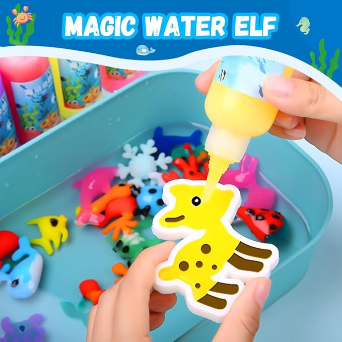 Magic Water Gel Toy Kit, 2026 Upgraded Aqua Fairy Water Gel Kit, Handmade Magic Fairy Waters Gels Set, DIY Magics Waters Gels Kits, Christmas Birthday Gifts Crafts Art DIY Kits (60ml - 6Color)