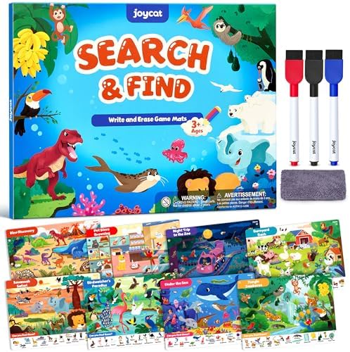 JoyCat Search & Find Books, Animal Preschool Learning Activities for 3-5 by JOYCAT