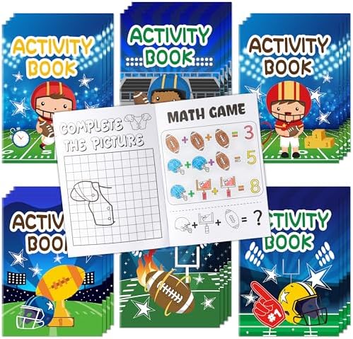 Bulk Football Activity Books, 48Pcs Mini Game Coloring Book Set for Kids by X1zuue