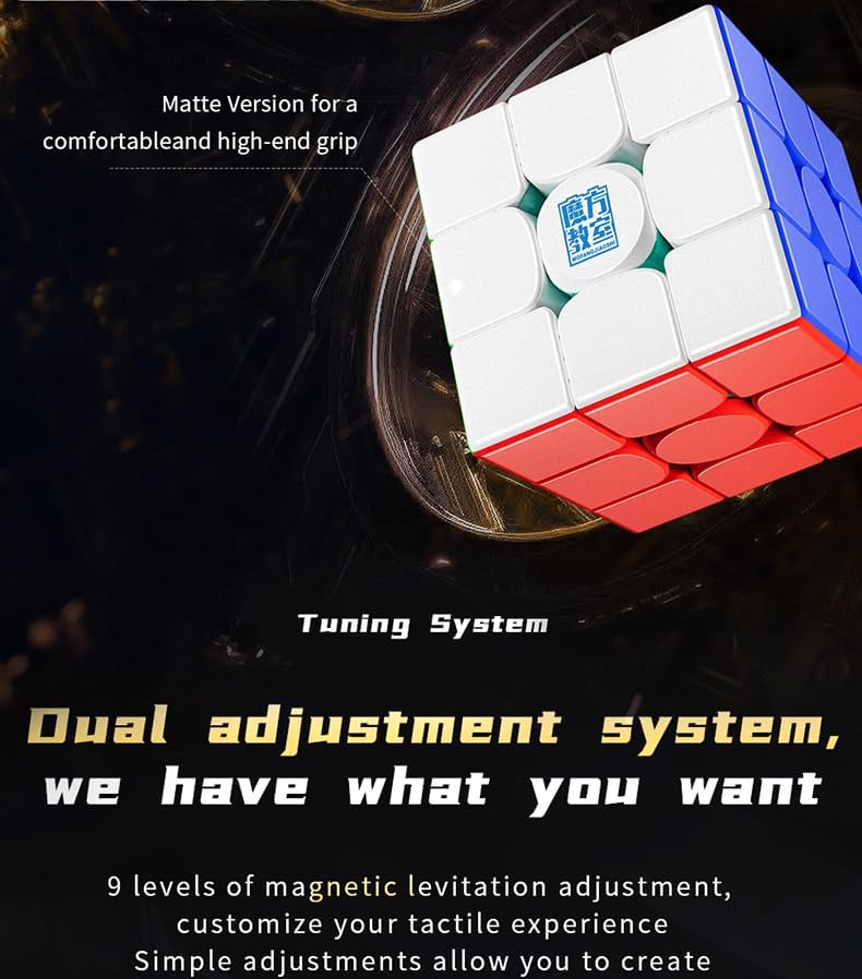 Moyu RS3M V5 2023 Magnetic Cube, Stickerless Adjustable Elasticity Magnetic 3x3 Budget Cube, Professional Cube Smooth & Fast Cube - Image 7