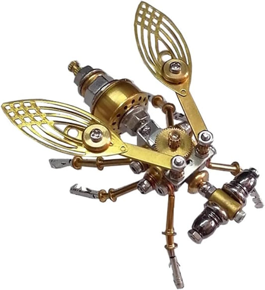 Steampunk Insect Bug Sculpture Mechanical 3D Puzzle Kits for Adults, Making kit DIY Projects Metal Building, Ideas for Birthday(Drosophila melanogaster)