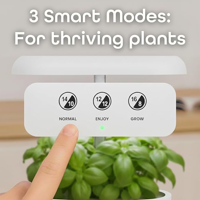 Nouri 7 Pod Smart Garden for Home Cooks | w/Heirloom Salad | Hydroponics Growing System | LED Grow Lights | Indoor Herb Garden Kit | Herb Growing Kit Indoors for Plant Lovers, Gardeners, Kitchen