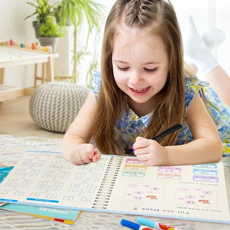 Large Magic Grooved Writing Practice Book-Reusable Handwriting Practice for Kids 8-10- Pre k workbooks - Image 6