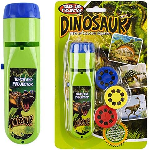 Georgie Porgy Children Projector Toys Educational Science Set Wall Ceiling Tent Torch Toddler Flashlight for Kids Gifts for Boys Girls (Dinosaur) by GeorgiePorgy