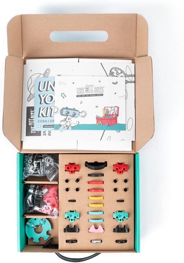 The Off Bits Space Mission Educational Build Your Own Robot Toy, Stem Building Toys for Boys and Girls, Valentine Birthday Gift for Kids Montessori Play Kit, Steam Toys for Kids Ages 6 7 8 9+