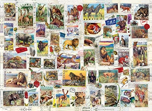 EuroGraphics (EURHR) Wildlife Vintage Stamps 500Piece Puzzle 500Piece Jigsaw Puzzle - Image 2