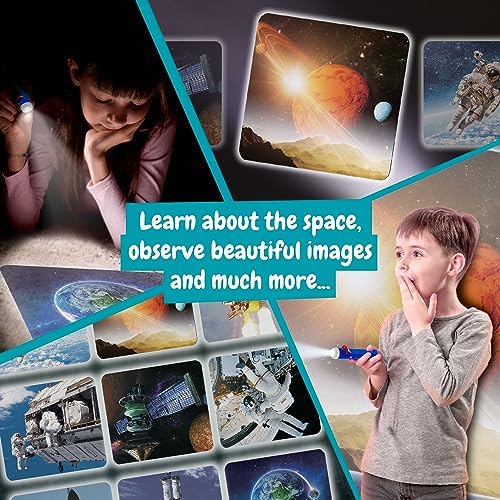 Science4you Space Torch and Projector - Solar System Projector Torch, Explore the Universe, Galaxy Light with Planets for Kids, Space Toys, Games and Gifts for 4 Year olds Boys and Girls - Image 6