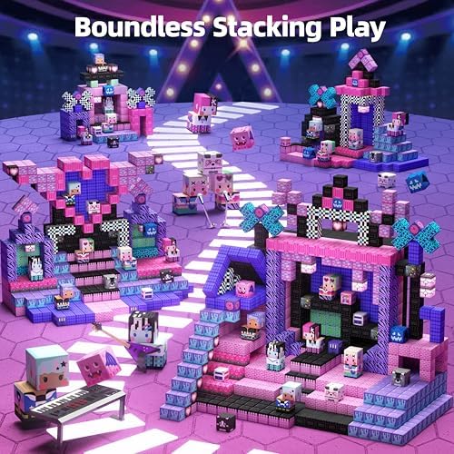 GobiDex 200PCS Magnetic Building Blocks Band Stage with Figures for Girl 3+ - Image 2