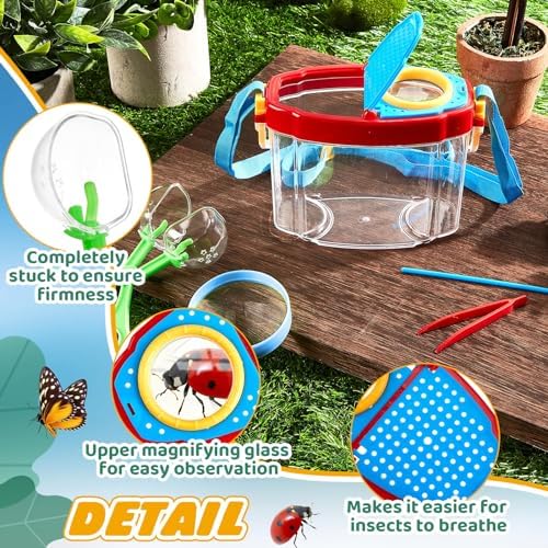 36 Pcs Bug Catcher for Kids, Outdoor Insect Explorer Kit, Blue - Image 3