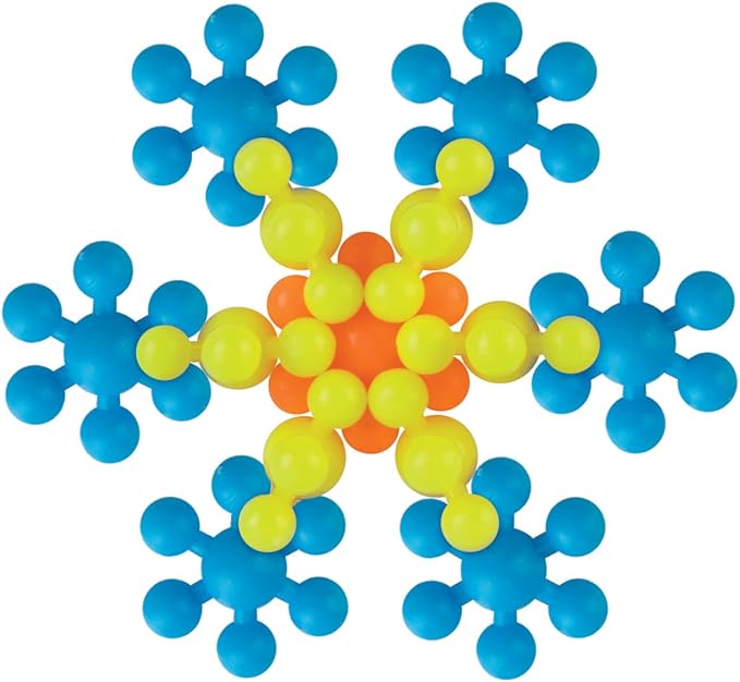 ORB Flower Snaps - 200 Pieces STEM Toys, Building Blocks for Kids - Flower Shaped Interlocking Clip Together Building Discs - Fun, Educational, Creative Connect Toys for Boys and Girls Ages 3 and Up