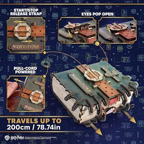UGEARS Harry Potter The Monster Book of Monsters - 3D Wooden Puzzles for Adults, Mechanical Wooden Model Kits for Adults to Build, DIY Building Craft Kit, Brain Teaser Puzzle, Hobby Gift 3D Puzzle - Image 4