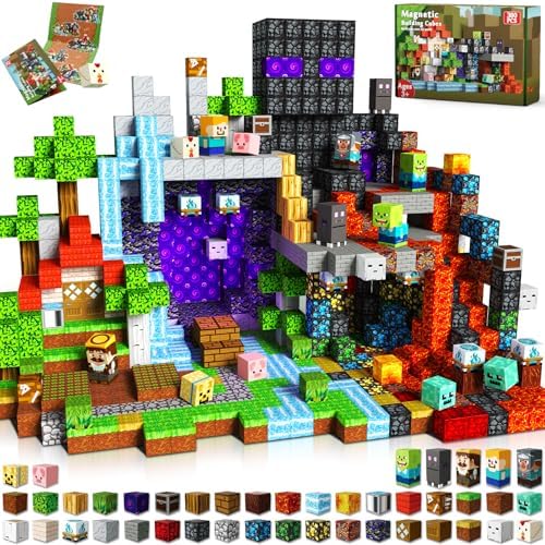 GraceDuck 300 PCS Magnetic Blocks - Magnetic Building Blocks, Stacking Magnets for Kids, Sensory Toy for STEM Montessori Sensory Toys for Kids 3+ Boys Easter Gifts for Kids by GraceDuck