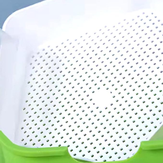 Seed Sprouter Tray with Cover Plastic Seedling Nursery Tray Soil-Free for Kitchen Garden Home Office 4 Pcs Sprouting Tray Sprouts Growing Tray Sprouts Growing Kit Germination Tray
