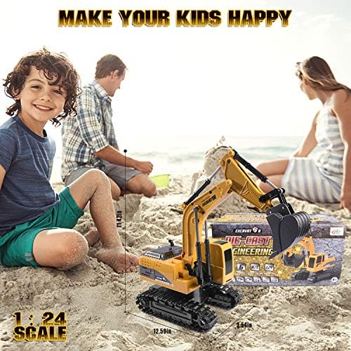 Remote Control Excavator, Beach Excavator Sand Toy Gift for Boys Age 3-7 - Image 6