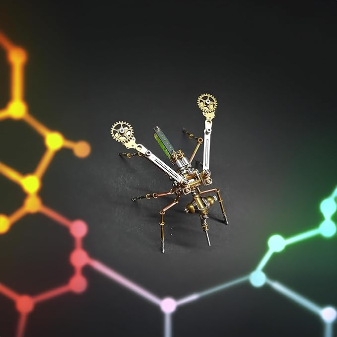 Mechanical 3D Steampunk Metal Puzzle Insects Mosquito Model Personalized Gifts Mind Relaxation Building Project Cool for Birthday (Mosquito)