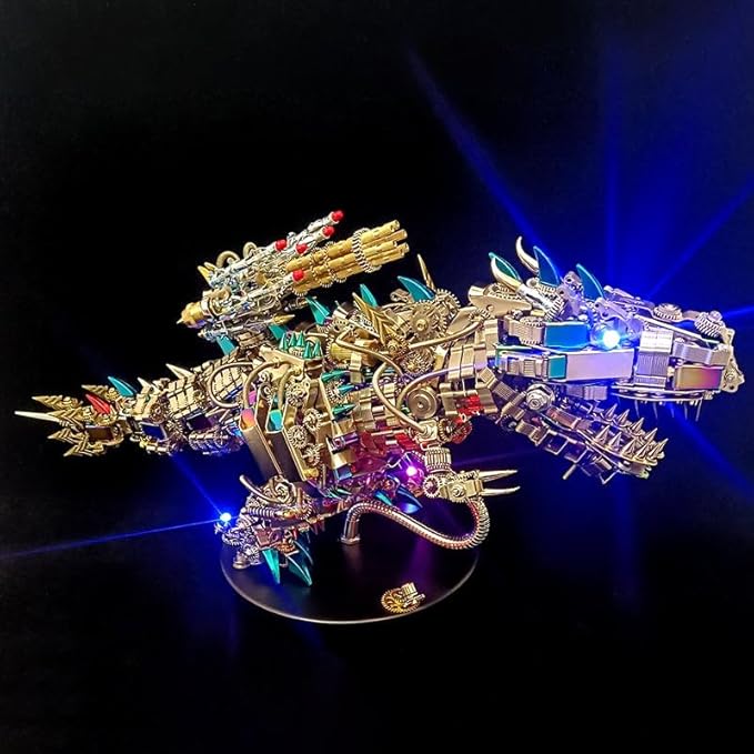Metalkitor 3D Metal Puzzle for Adults, Tyrannosaurus Rex Model Kit Jigsaw- Steampunk DIY Ornament - Assembly Dinosaur Crafts Brain Teaser - Perfect Room Decor and Gift Choice