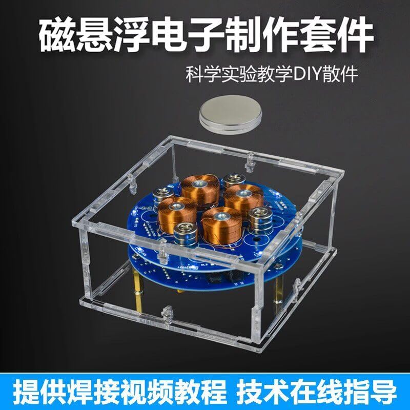 Magnetic Levitation DIY Kit with Clear Plastic Case, Circuit Board Soldering Project, Physics Electromagnetism Science Experiment Kit for STEM Education, Adults & Teens 14+ - Image 3