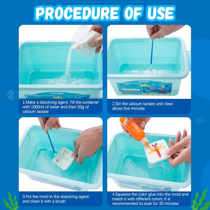 Magic Water Gel Toy Kit, 2026 Upgraded Aqua Fairy Water Gel Kit, Handmade Magic Fairy Waters Gels Set, DIY Magics Waters Gels Kits, Christmas Birthday Gifts Crafts Art DIY Kits (60ml - 12Color)