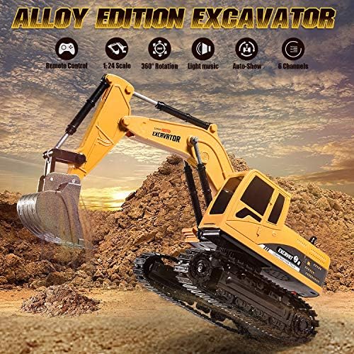 Remote Control Excavator, Beach Excavator Sand Toy Gift for Boys Age 3-7 - Image 2