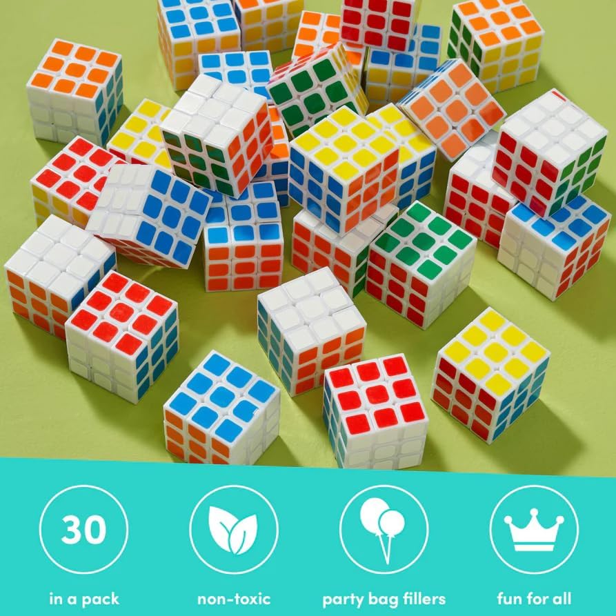 Mini 3x3 Cube Puzzle, Smooth Puzzle Cube for Kids Adults, Stress Relief Magic Cube for Party Favors, Brain Teaser Toy (200Pcs Multicolor) - Image 4