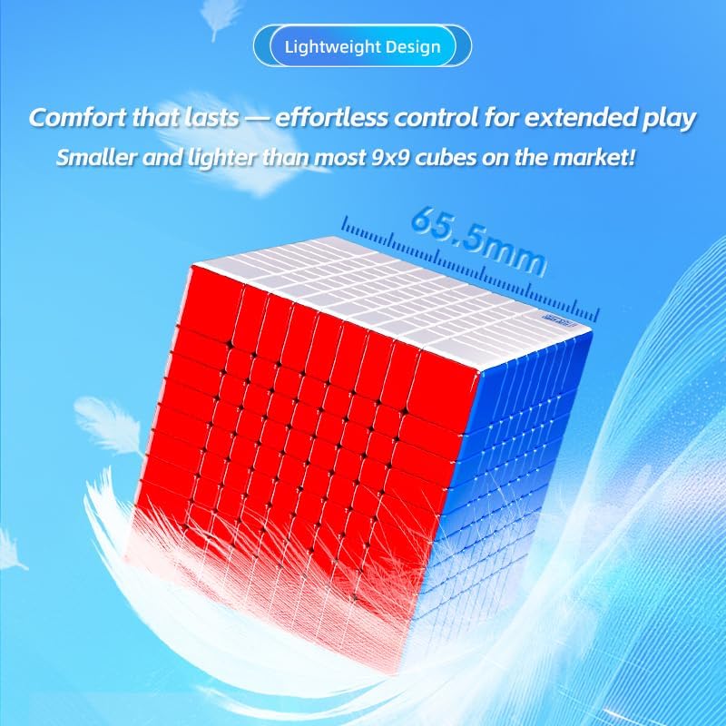 Bukefuno MoYu Meilong 9x9 Speed Puzzle Cube 9x9 Magic Cubes Moyu Stickerless Meilong 9x9x9 Cubing Classroom MF9 Speed Toys Cube - Image 2