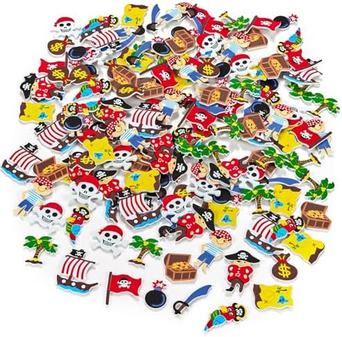 228Pcs Foam Pirate Stickers, Bulk Halloween Decorations Materials by IFKEGON