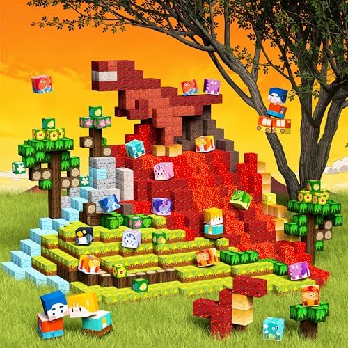 GobiDex 240PCS Magnetic Blocks Set, Dinosaur STEM Educational Toy by GobiDex