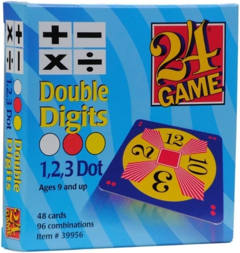 24 Game Two Pack, Single and Double Digit Math Card Game, 96 Cards - Image 3