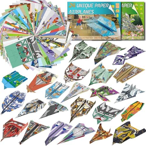 Elfew Paper Airplane Kit for Kids Ages 6-8 8-12, Kids Craft Activity Kit by Elfew