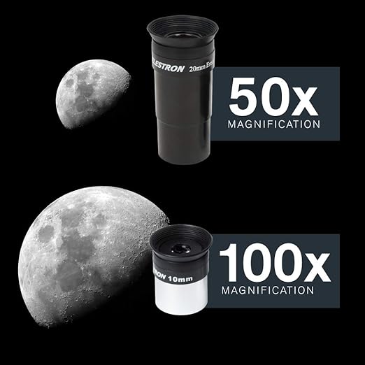 Celestron – AstroMaster 114EQ Newtonian Telescope – Manual Reflector for Beginners – Aluminized Mirror – Adjustable-Height Tripod – Includes Accessories Plus Astronomy Software Package