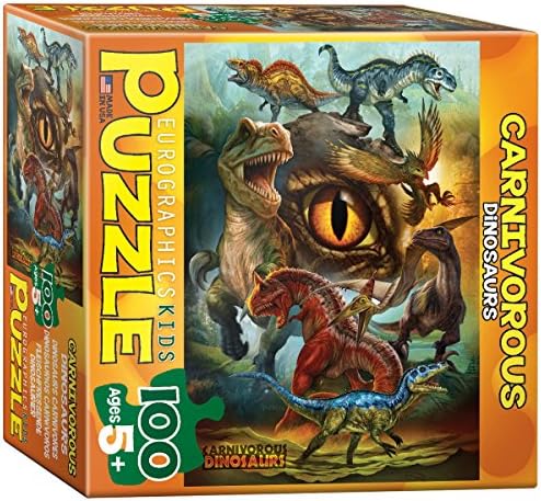 EuroGraphics 8100-0359 Carnivorous Dinosaurs 100-Piece Puzzle by EuroGraphics
