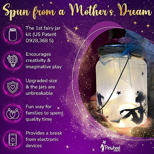Pinwheel Crafts Fairy Lantern Night Light Kit for Kids Ages 6-12, Pack of 2 - Image 5