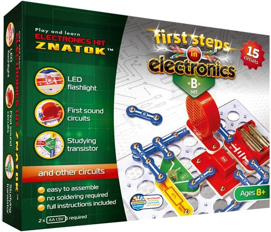 Electronic Kit 15B, STEM Electronics Learning Kit for Kids, Build 15+ Circuit Projects, Educational Science Experiment Set for Ages 8+ (Mixed Color, 15B) by Unknown