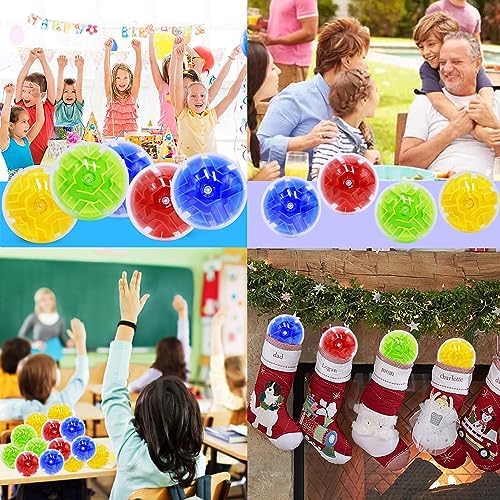 50 Pack 3D Puzzle Ball Brain Games Toy, Mini Puzzle Ball Games for Kids Ages 6 7 8-10 Boys Girls Adults, Brain Teaser Fidget Toys, Magic 3D Maze Ball for Boys Girls Birthday Gifts Classroom Prize - Image 5