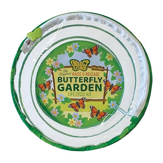Insect Lore Butterfly Garden Kit – Live Caterpillar Habitat with Pre-Paid Voucher and Pop-Up Habitat– STEM-Accredited Butterfly Growing Kit for Kids, Classrooms, and Homeschool Learning