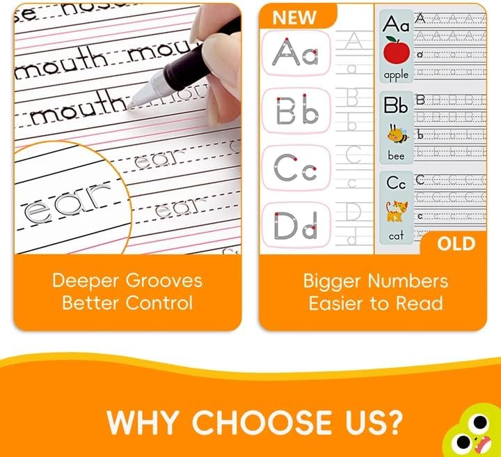 Large Magic Grooved Writing Books for Kids Ages 3-8 - Image 3