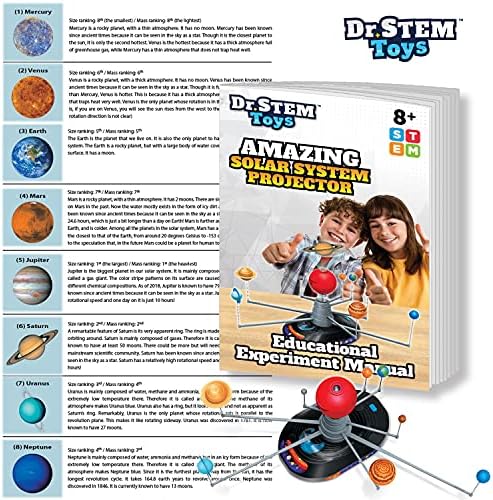 Dr. STEM Toys Solar System Projector Kit - Motorized Planet Model Set for Kids Ages 8-12 | Complete Educational Science Toy with 50+ Pieces | Home & Classroom Use - Image 5