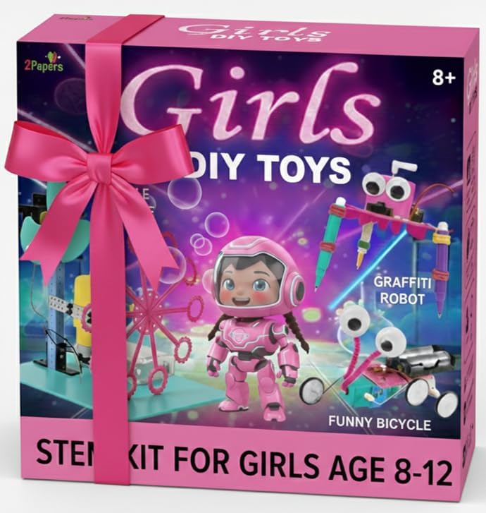 DIY Girls STEM Project, Kids Science Experiments Arts and Crafts Electric Toys Ages 8 9 10 11 12+ Teens, Educational Engineering Kit Present for Girls, Robotics Building Set & Birthday Gift idea - Image 5