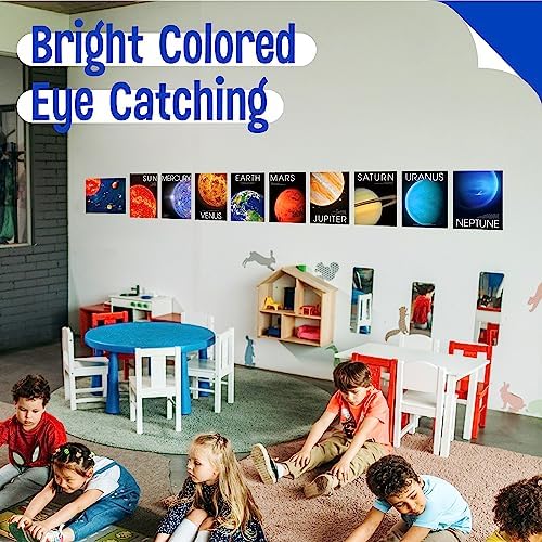 10 Solar System Posters, Early Learning with PET Film, Thick Cardstock Space Planets Posters Teaching Wall Art for Office Classroom School (10' x 8') - Image 6