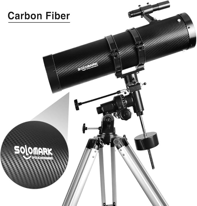 Telescope 130EQ Newtonian Reflector Telescopes for Adults, Professional Telescopes for Adults Astronomy, Comes with 1.5X Barlow Lens Smartphone Adapter & 13% T Moon Filter