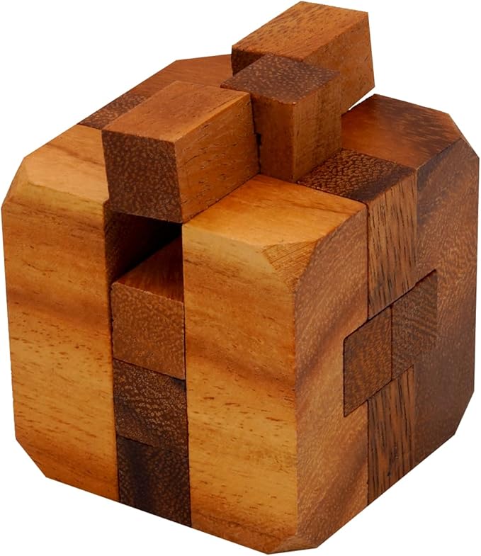 BSIRI Games Gifts and Brain Teaser Puzzles for Adults Classic Games of Diamond Cube Puzzle for Puzzle Games to Challenge Mind Puzzles for Adults for Fun and Educational Game Wooden Puzzles