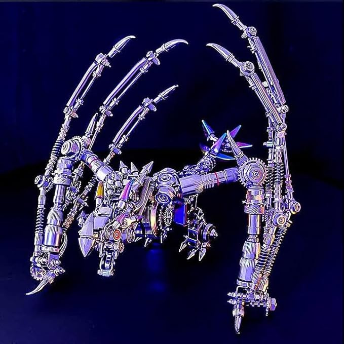 Metalkitor Western Dragon 3D Metal Puzzles for Adults, Wyvern Assembly Model Kit, Jigsaw Crafts Brain Teaser Cyberpunk DIY Ornament, Perfect Room Decor and Gifts(1300+PCS)