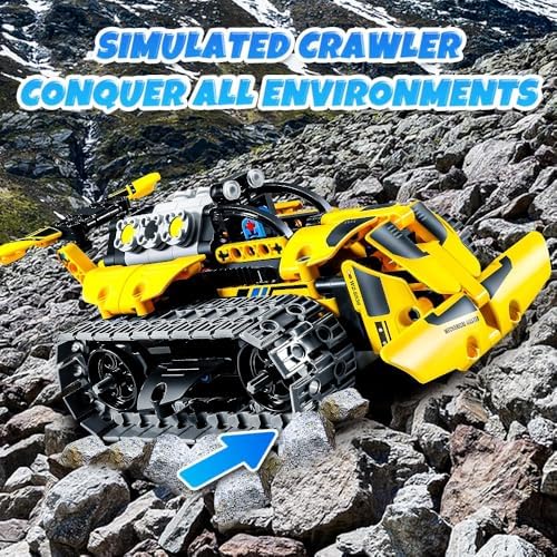 OKKIDY 3 in 1 Kids Remote Bulldozer STEM Technology Building Blocks Set Toys APP Remote Construction Blocks Engineering Excavator/Robot Ages 6-14 DIY Erector Sets for Boys and Girls-452 (PCS) - Image 3