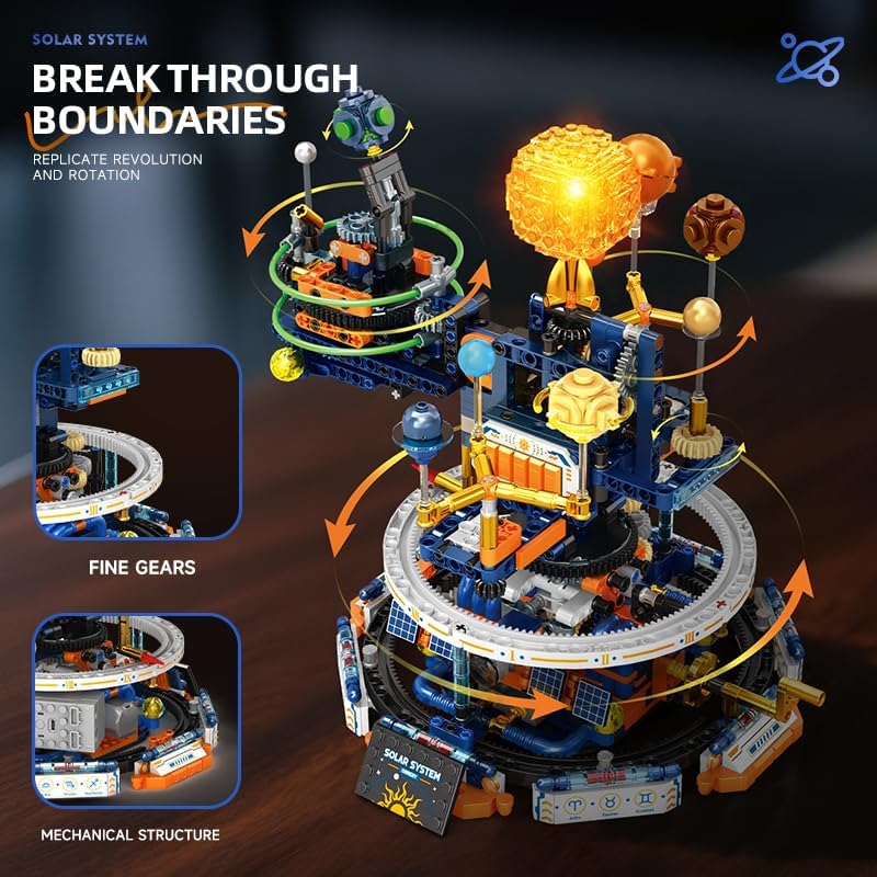 Solar System Globe Building Set, 1140 Pcs STEM Planet Assembly Model for Teens - Image 3